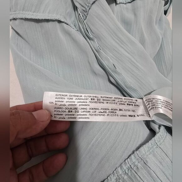 NWT Zara Pleated Romper Dress Size Xs In Green - Picture 3 of 12